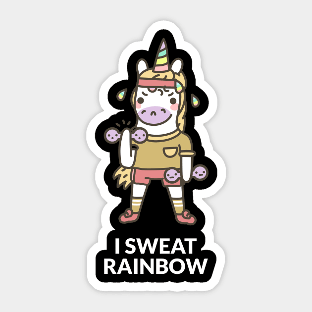 Unicorn - I Sweat Rainbow Sticker by WizardingWorld